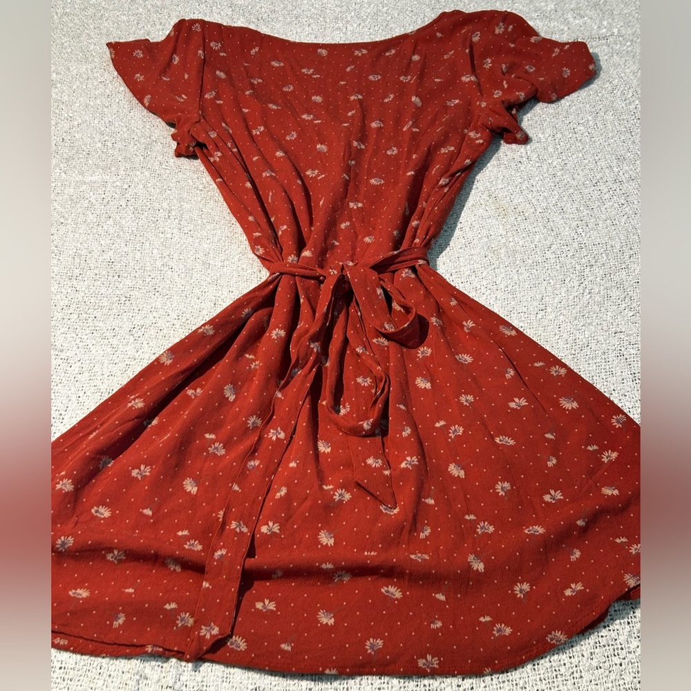 90s Y2K American Eagle Floral Button Down Dress Size S - Picture 5 of 7